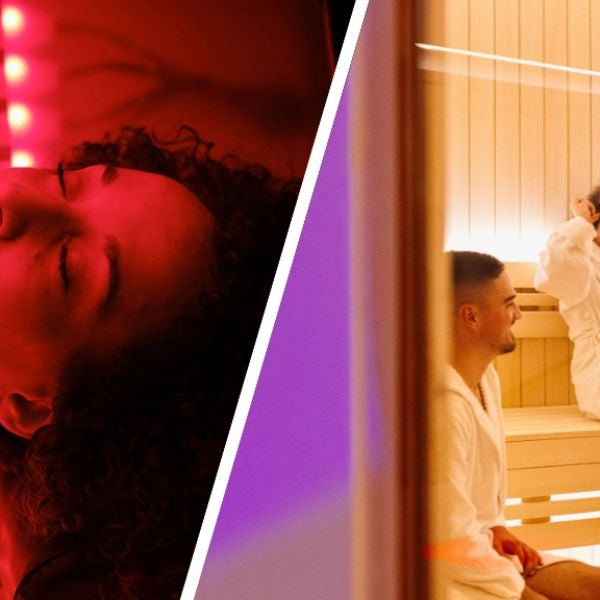 Red light therapy vs infrared sauna comparison showing differences between light therapy and heat therapy treatments