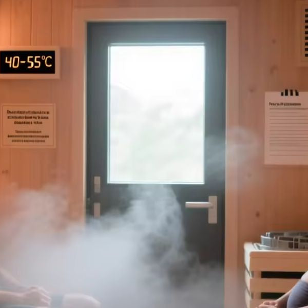 Woman relaxing in infrared sauna cabin, highlighting safe daily use and consistent wellness routine