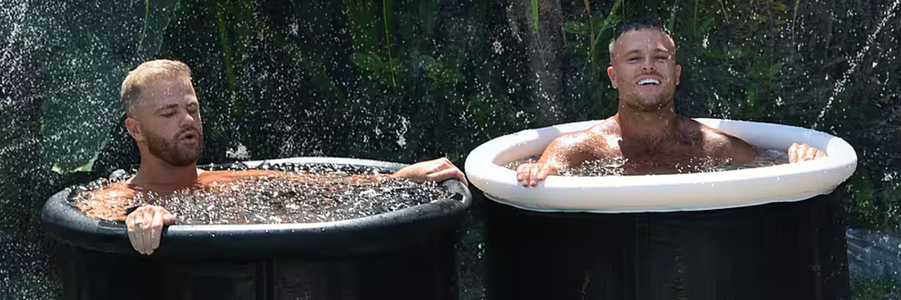 Athlete using a Cold Plunge Tub after training to support recovery with an Ice Bath session.