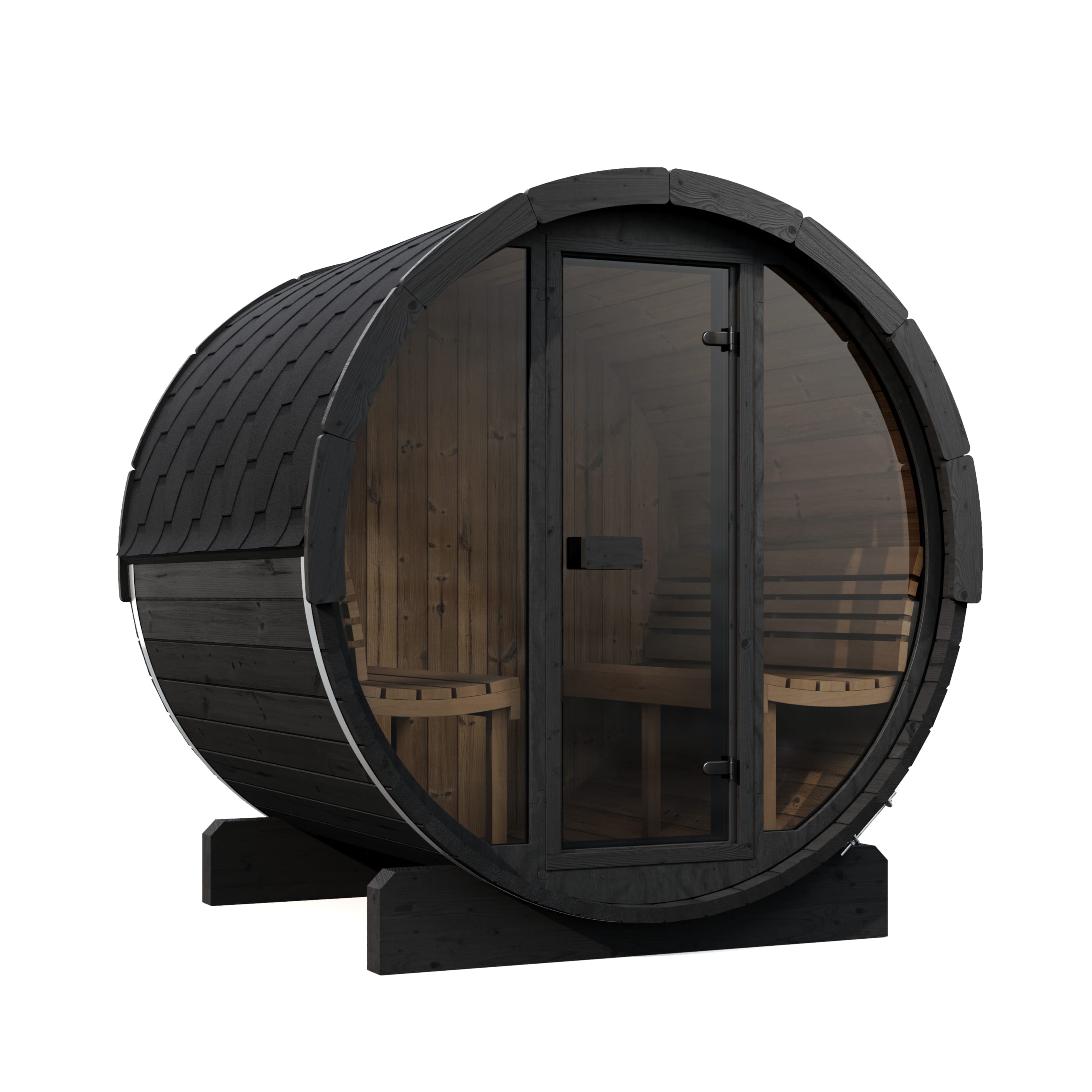 SaunaLife Model E7GB — black SaunaShield paint finish