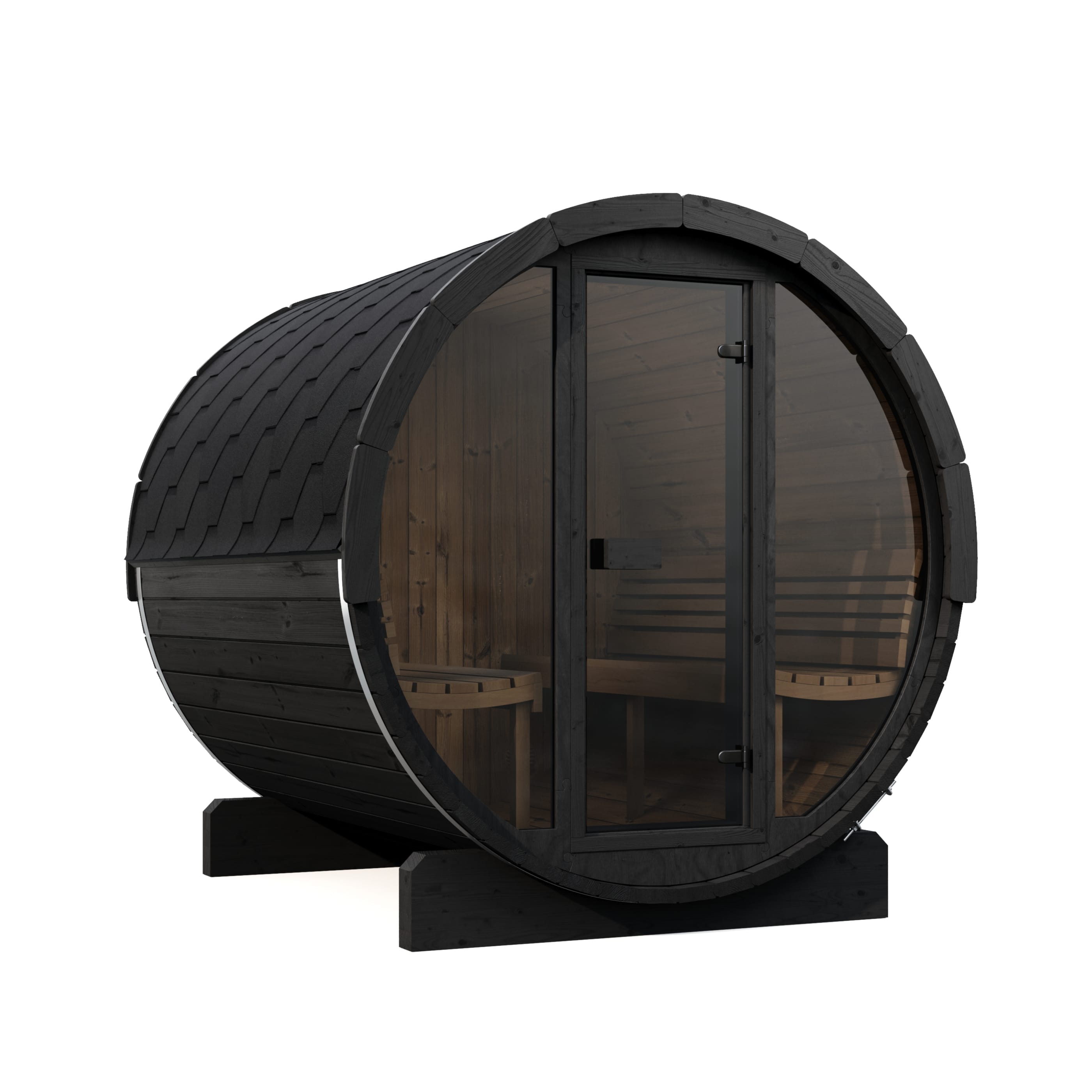 SaunaLife Model E8GB — black SaunaShield paint finish