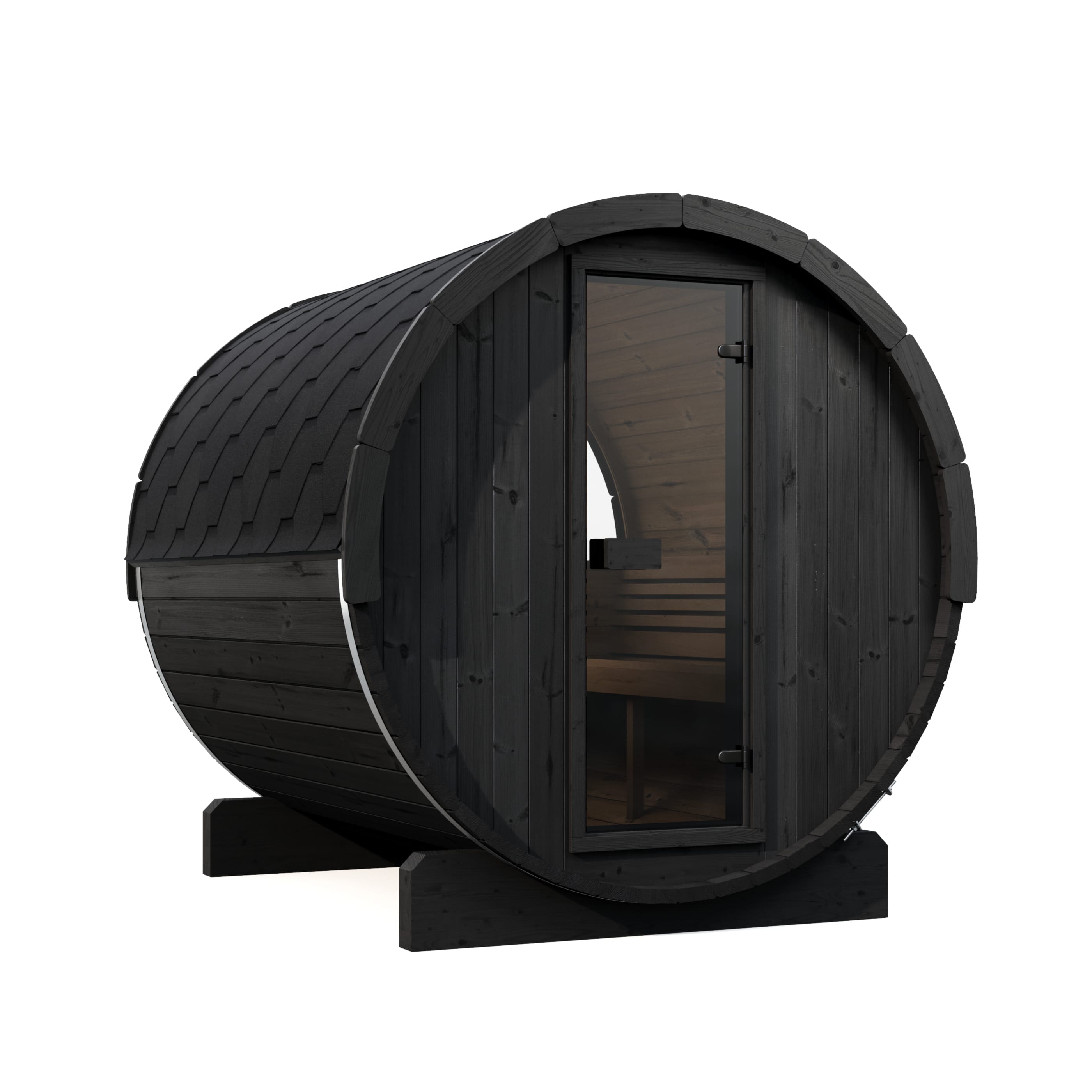 SaunaLife Model E8WB — black SaunaShield paint finish