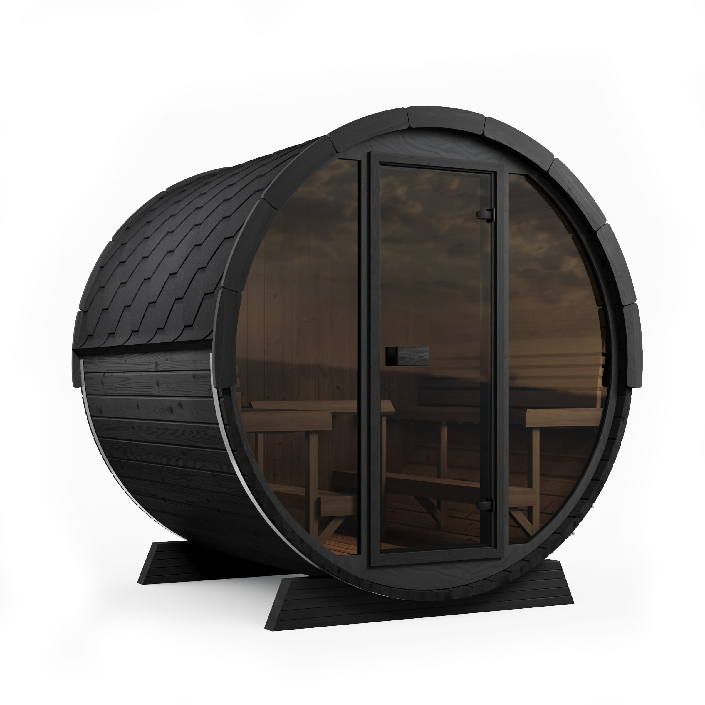 SaunaLife Model EE8GB — black SaunaShield paint finish