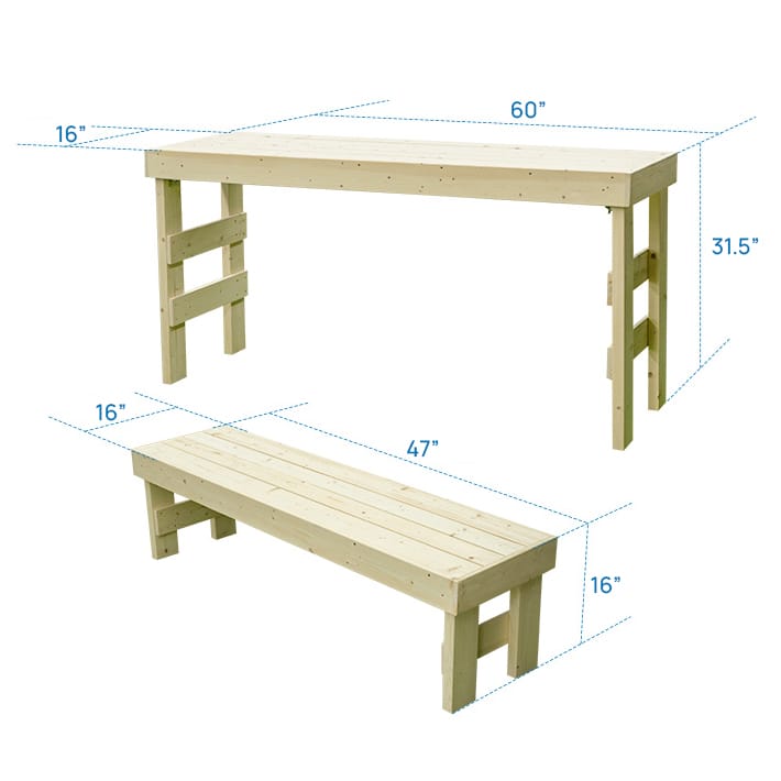 SaunaLife SaunaTrekker folding cedar bench
