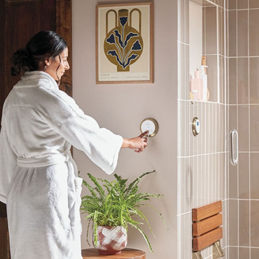 A home steam system offering more features, more options, and more ways to customize your calm