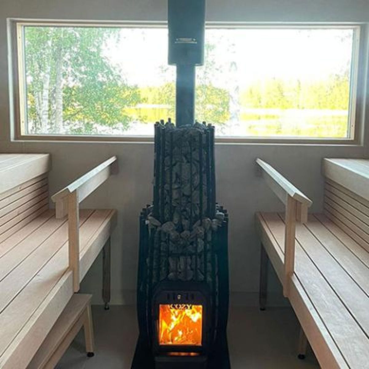 Cozy Heat SW H700 Chimney Cover, Black Stainless Steel, for SW Sauna Stoves