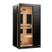 Golden Designs Dynamic Veneto 1-2 Person Low EMF FAR Infrared Sauna in black, right angle