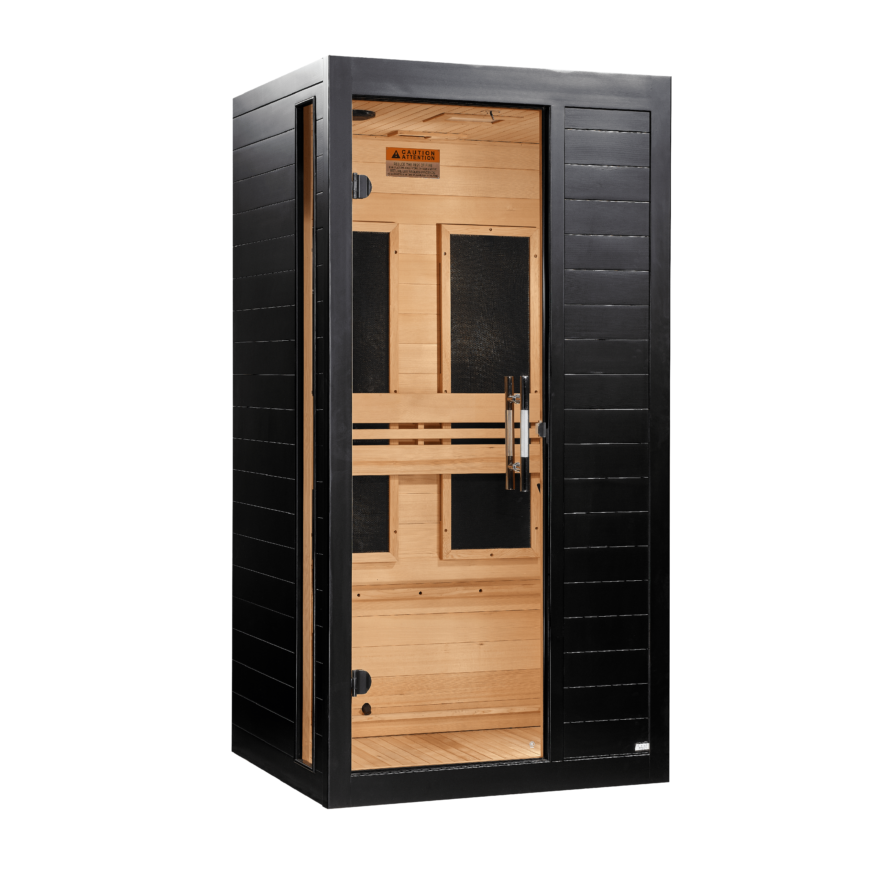 Golden Designs Dynamic Veneto Elite 1-2 Person Ultra Low EMF FAR Infrared Sauna in black, detail