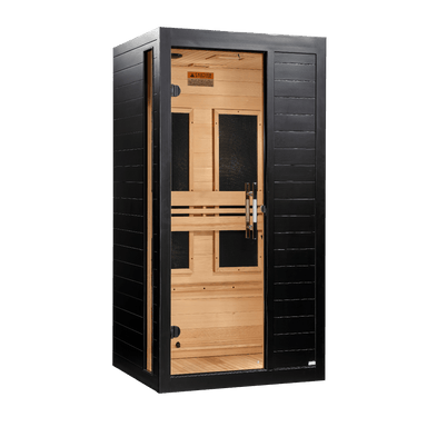 Golden Designs Dynamic Veneto Elite 1-2 Person Ultra Low EMF FAR Infrared Sauna in black, detail