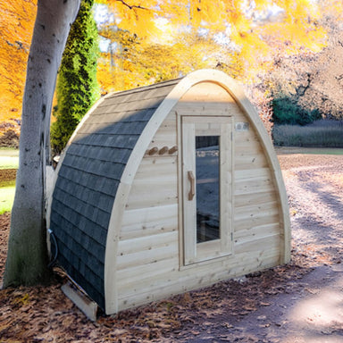 The CT MiniPOD Sauna is a 7x7 (184cm) Sauna with side wall benches