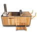 The Starlight Wood Burning Hot Tub is also manufactured in North America by Leisurecraft