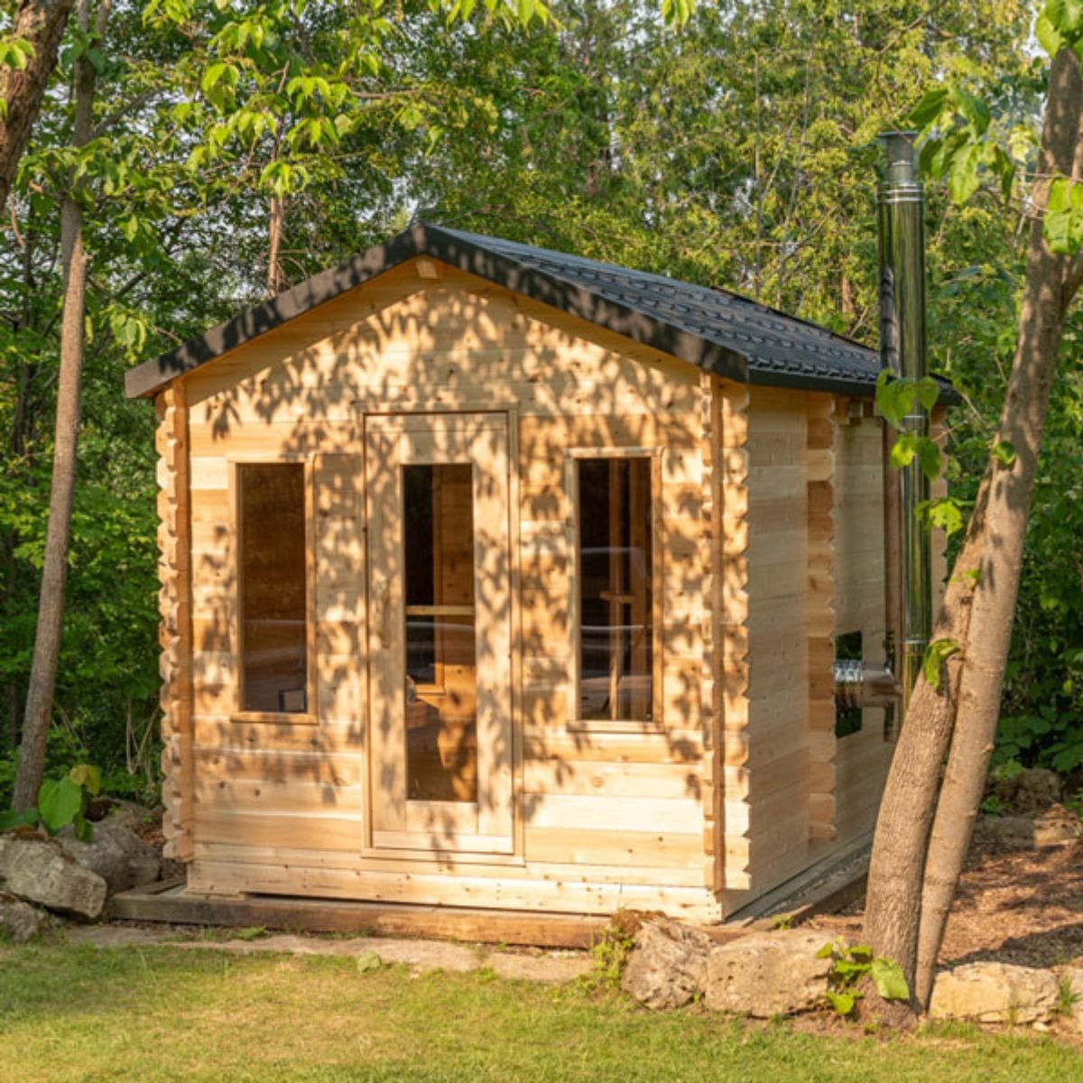 The Georgian Cabin Sauna with Changeroom is part of the Canadian Timber Collection