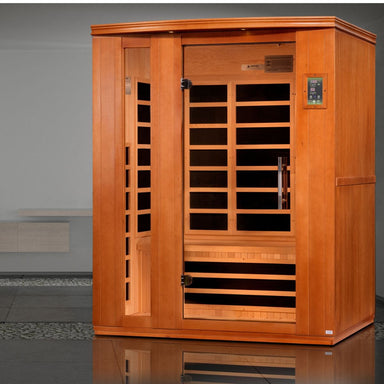The Dynamic Lugano Edition infrared sauna has a 3-person capacity. 