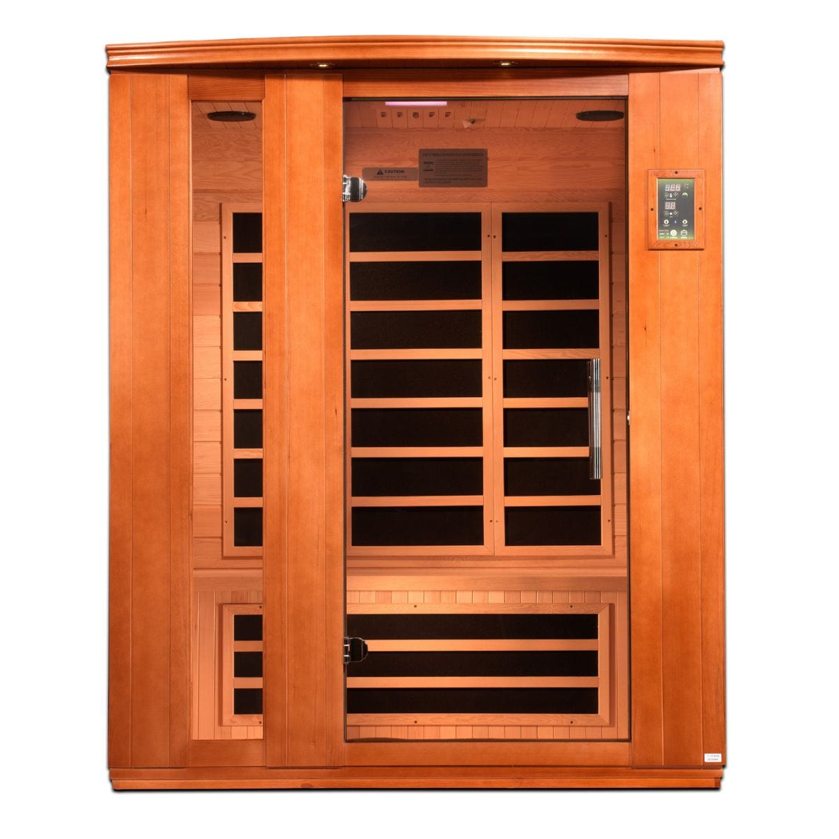 The Dynamic Lugano Edition infrared sauna has a 3-person capacity. 