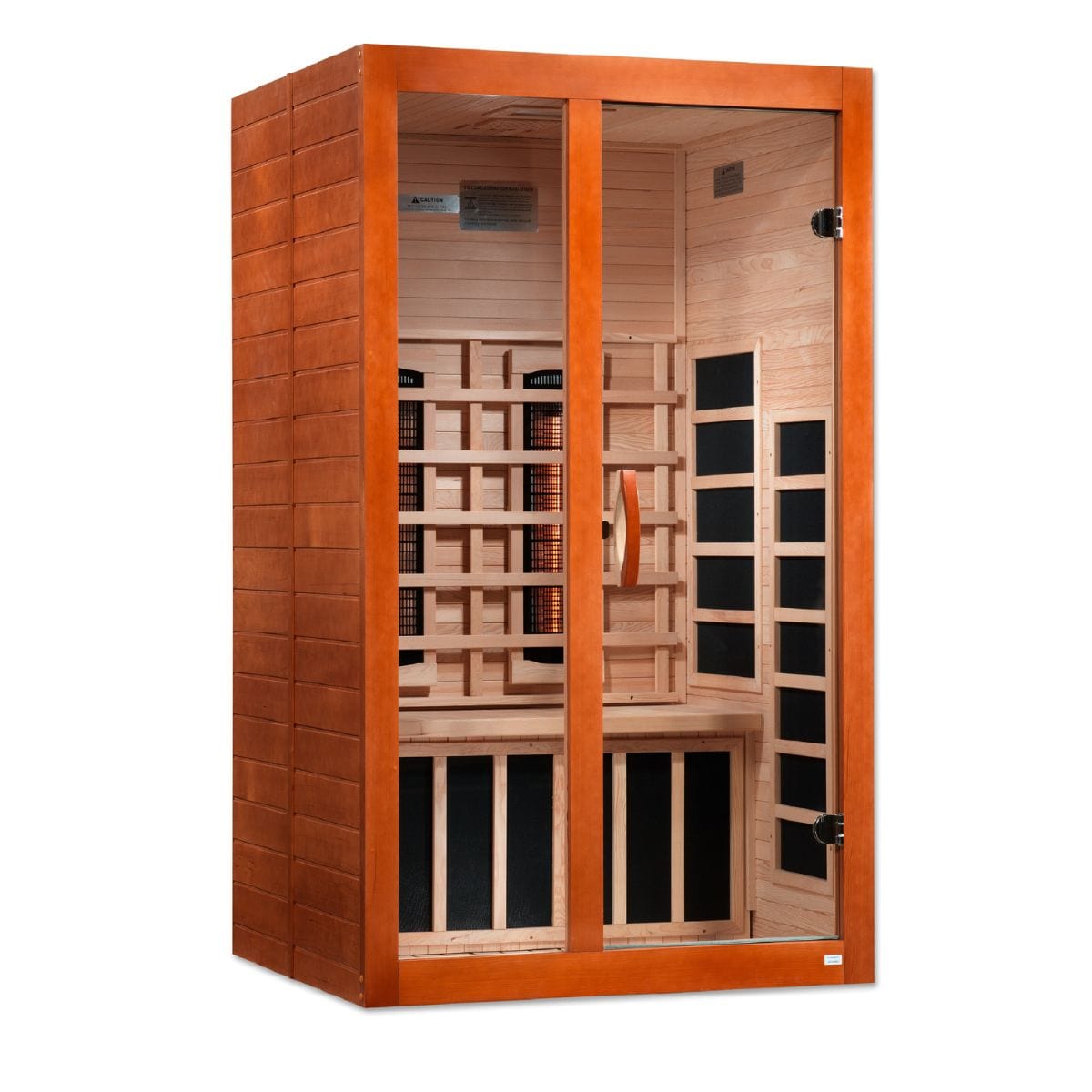 This sauna also features are newest Full Spectrum heating technology, MP3 Aux - Bluetooth capability, and Chromotherapy Lighting