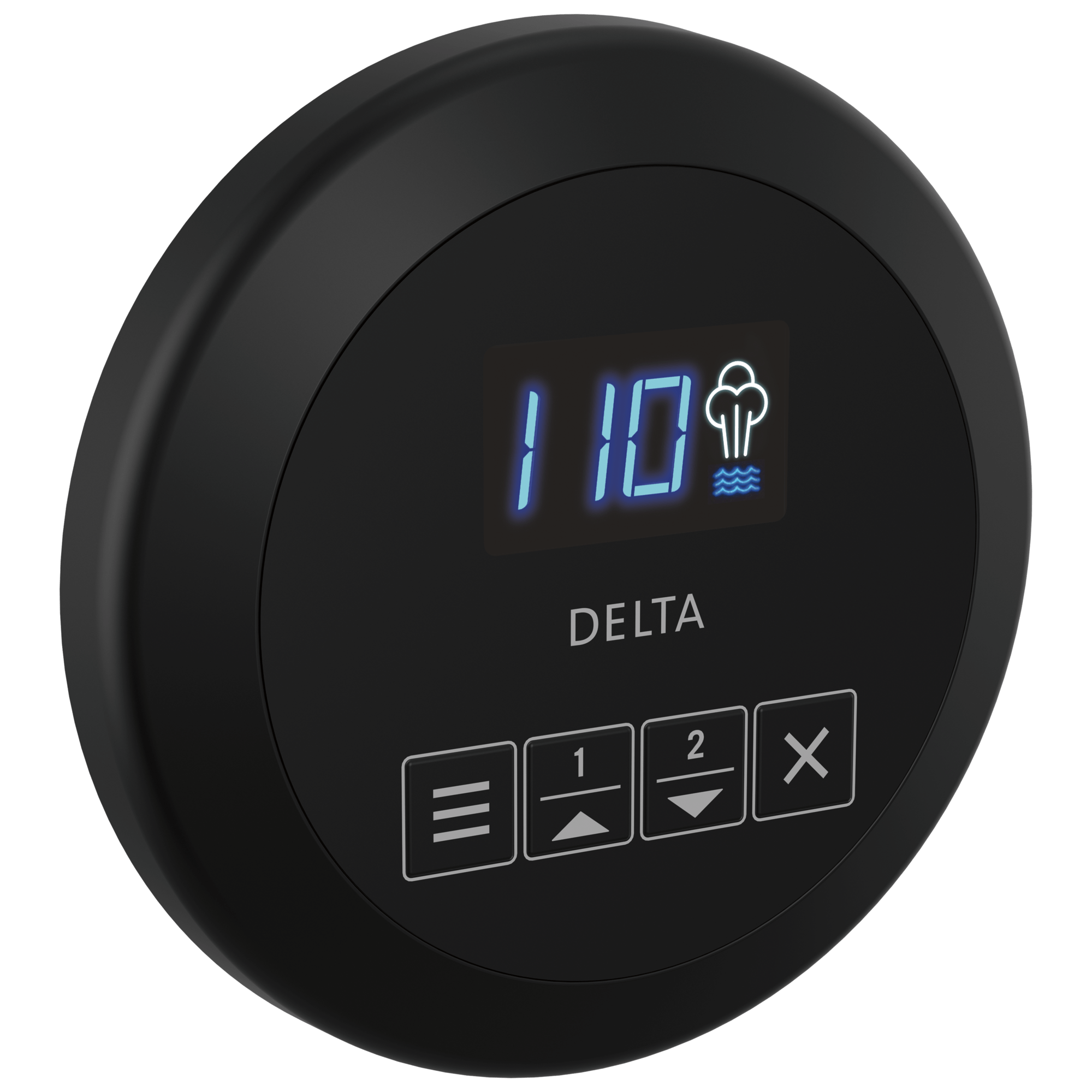 Delta Matte Black Round Steam Control