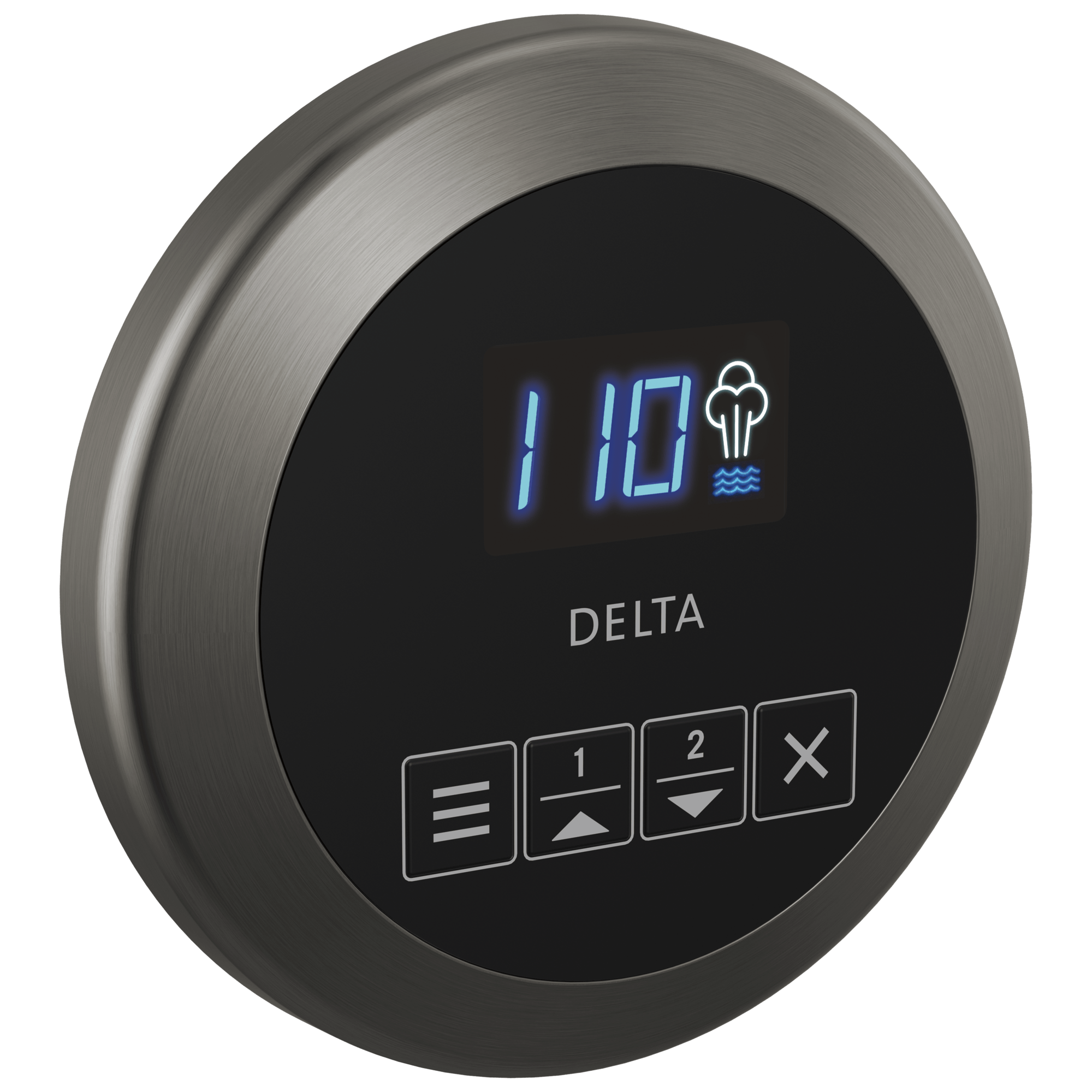 Delta Lumicoat Black Stainless Round Steam Control