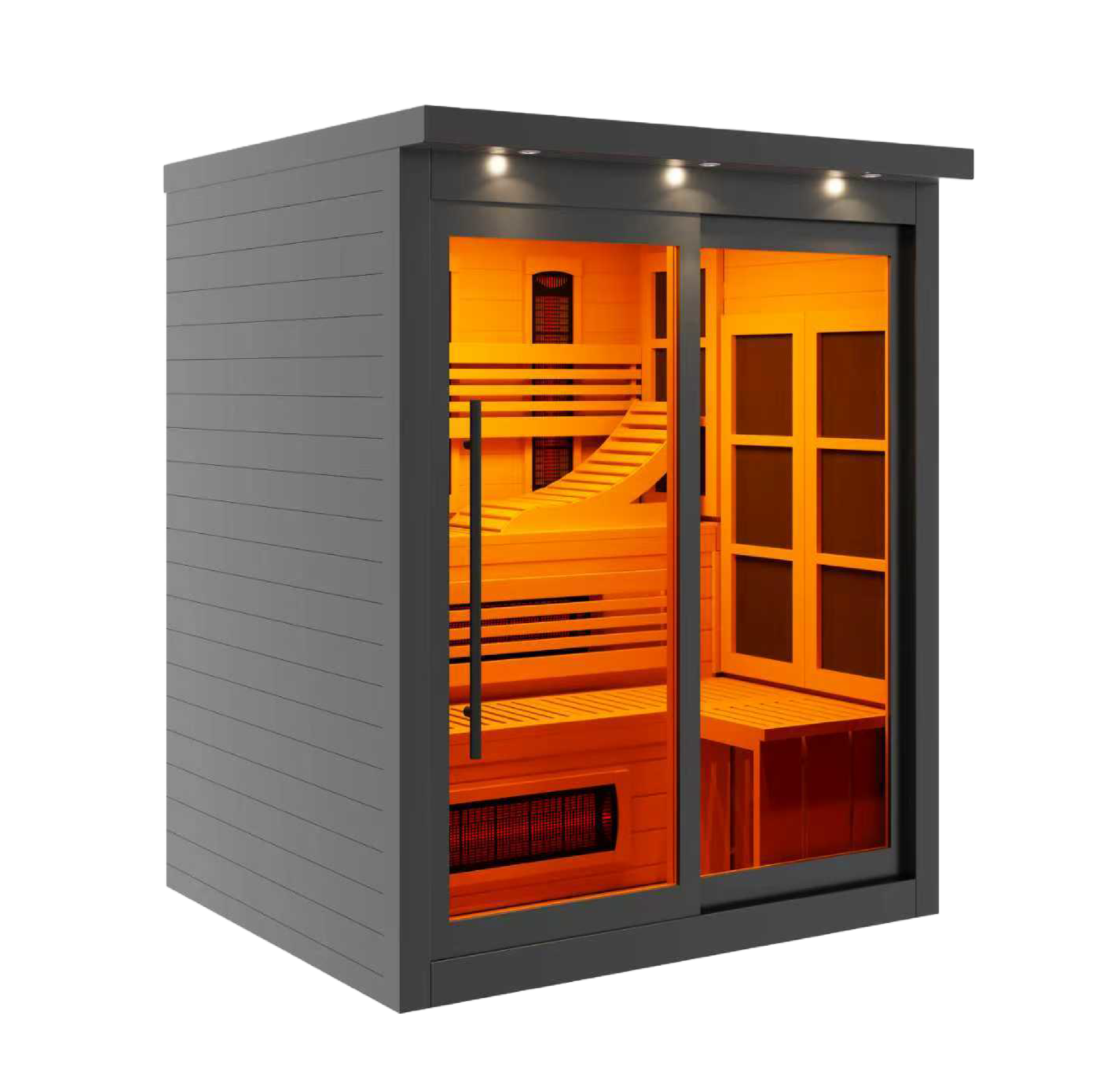 Golden Designs Monaco 6-Person Full Spectrum PureTech™ Near Zero EMF FAR Infrared Sauna, detail