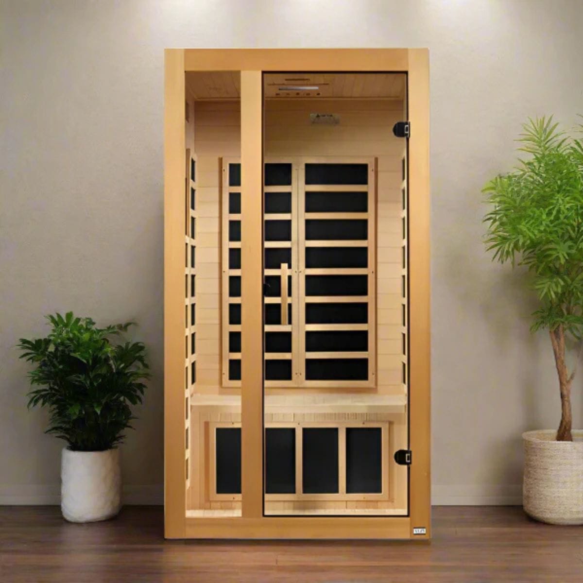 The Golden Designs Gracia 1-2 Person Low EMF FAR&nbsp;Infrared Sauna&nbsp;offers an easy and affordable way to bring a luxurious wellness