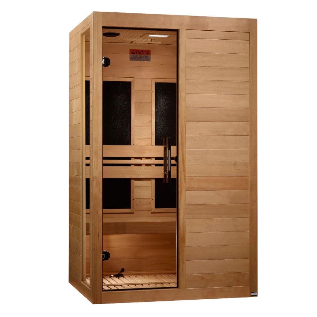 Our saunas feature energy-efficient Low EMF FAR infrared heating panels