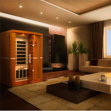 Bronze-tinted tempered glass door