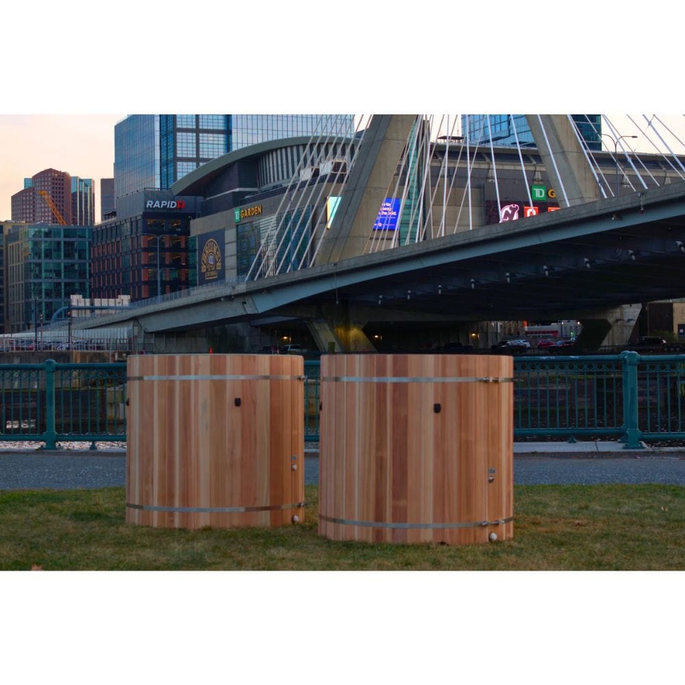 Golden Designs Dynamic Cold Therapy Barrel Plunge Stainless Steel with Pacific Cedar Exterior