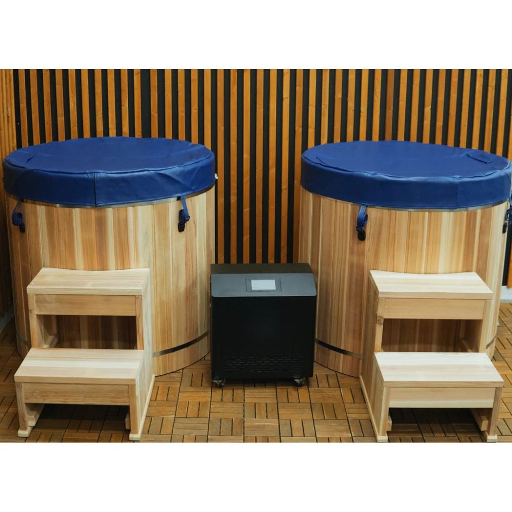 Golden Designs Dynamic Cold Therapy Barrel Plunge Stainless Steel with Pacific Cedar Exterior