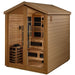 With exterior accent lighting