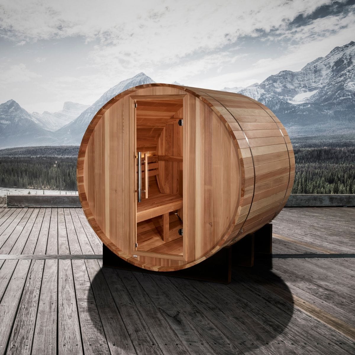 It is the perfect sauna to create your outdoor paradise