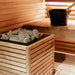 Can be completely embedded into a sauna bench