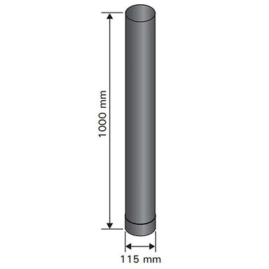 This 1m smoke pipe is compatible with all Harvia Sauna Stoves, except for the Harvia 50