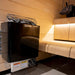 The unit includes a black steel exterior, industrial-strength heating elements, a built-in control panel, and several other innovative features