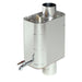 The Harvia pipe model water heater is placed directly on top of the stove
