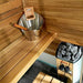 The stainless steel outer shell of Vega is durable and creates a modern look for your sauna