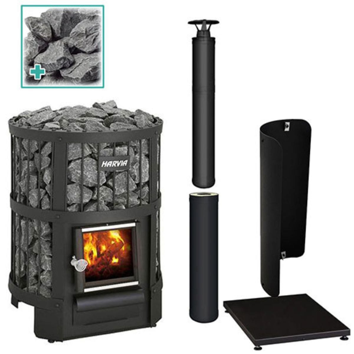 The Harvia Legend 150 BK Sauna Stove Package