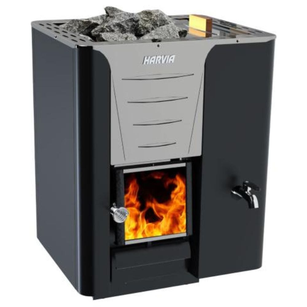 Harvia Pro Series RS 24.1kW Sauna Wood Stove with Water Tank