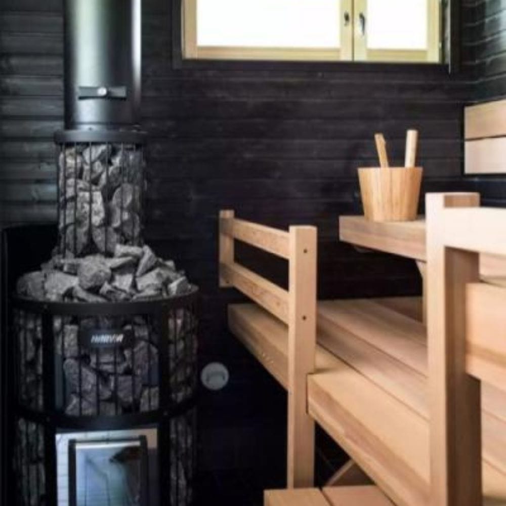 Harvia Smoke Pipe Cover, Legend Series, Black Steel