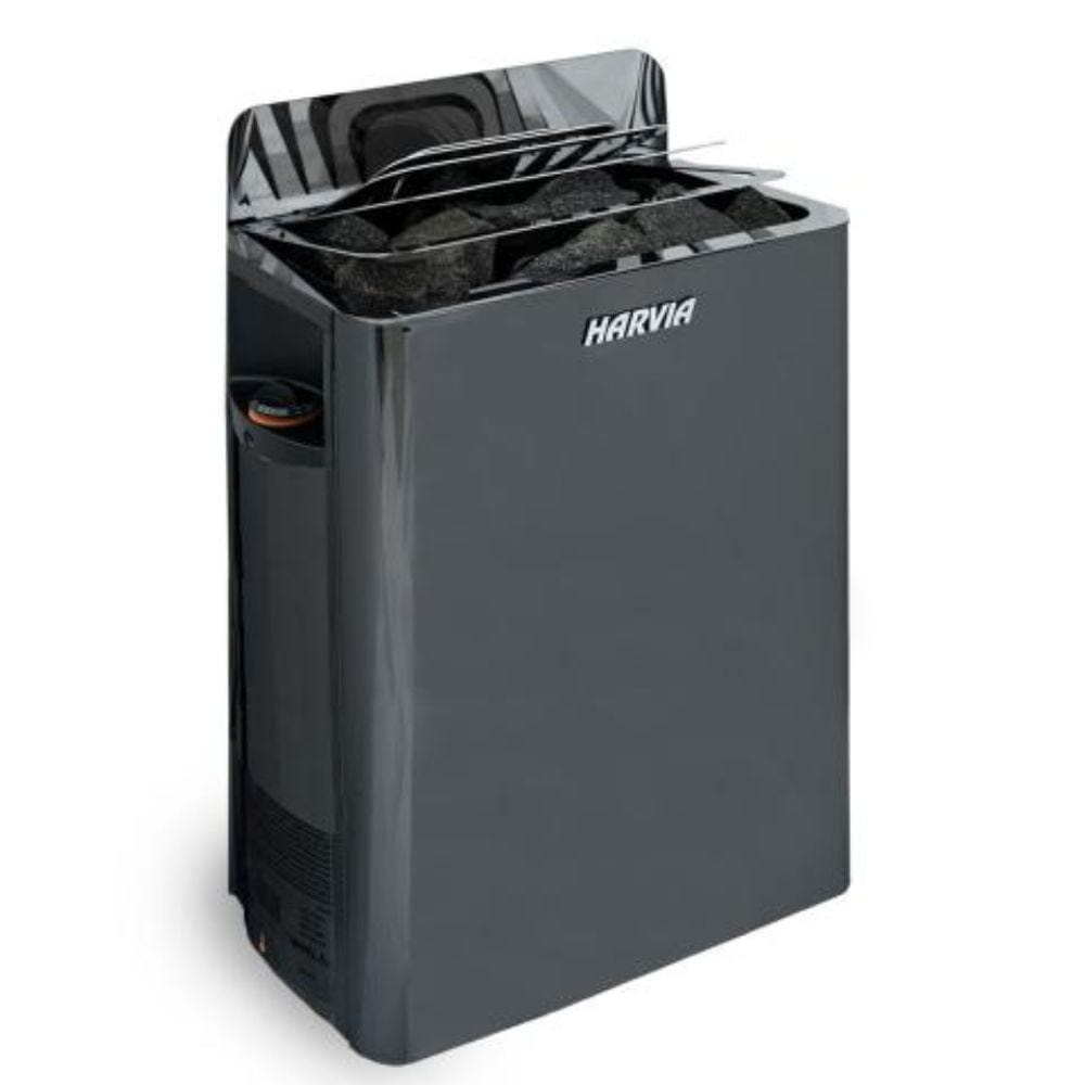 Harvia The Wall Series 8kW Black Stainless Steel Sauna Heater, 240V 1PH