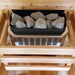 Homecraft H-series Sauna Heaters are designed with a shallow but sufficient rock capacity