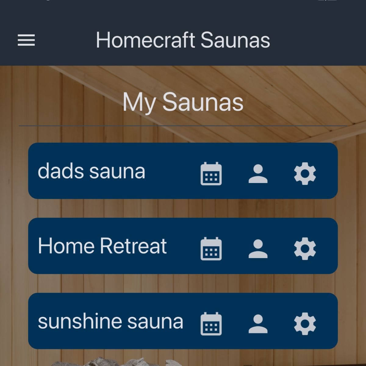 Operate and monitor your sauna remotely from your smartphone