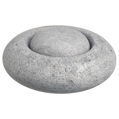 Use the circular shape of the larger or smaller stone in your hand and massage with calm movements
