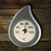 The simple design of the droplet thermometer is excellent for many types of saunas at home or in a cottage
