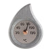 The Hukka Pisarainen Sauna Thermometer is delicately carved in the form of a droplet