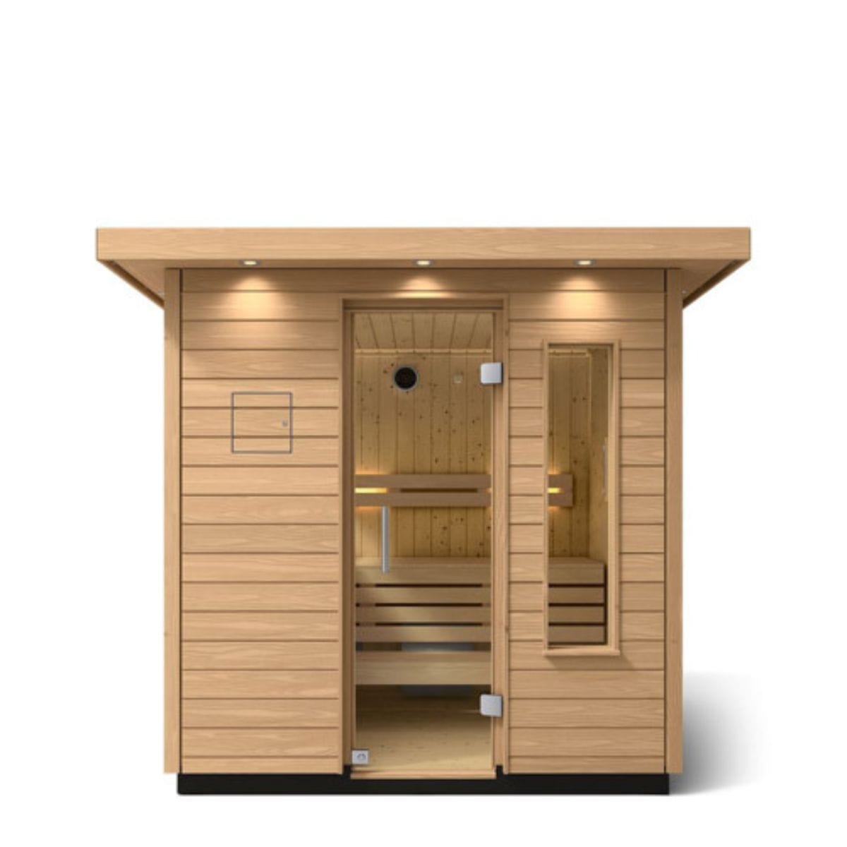 This sauna provides an attractive appearance