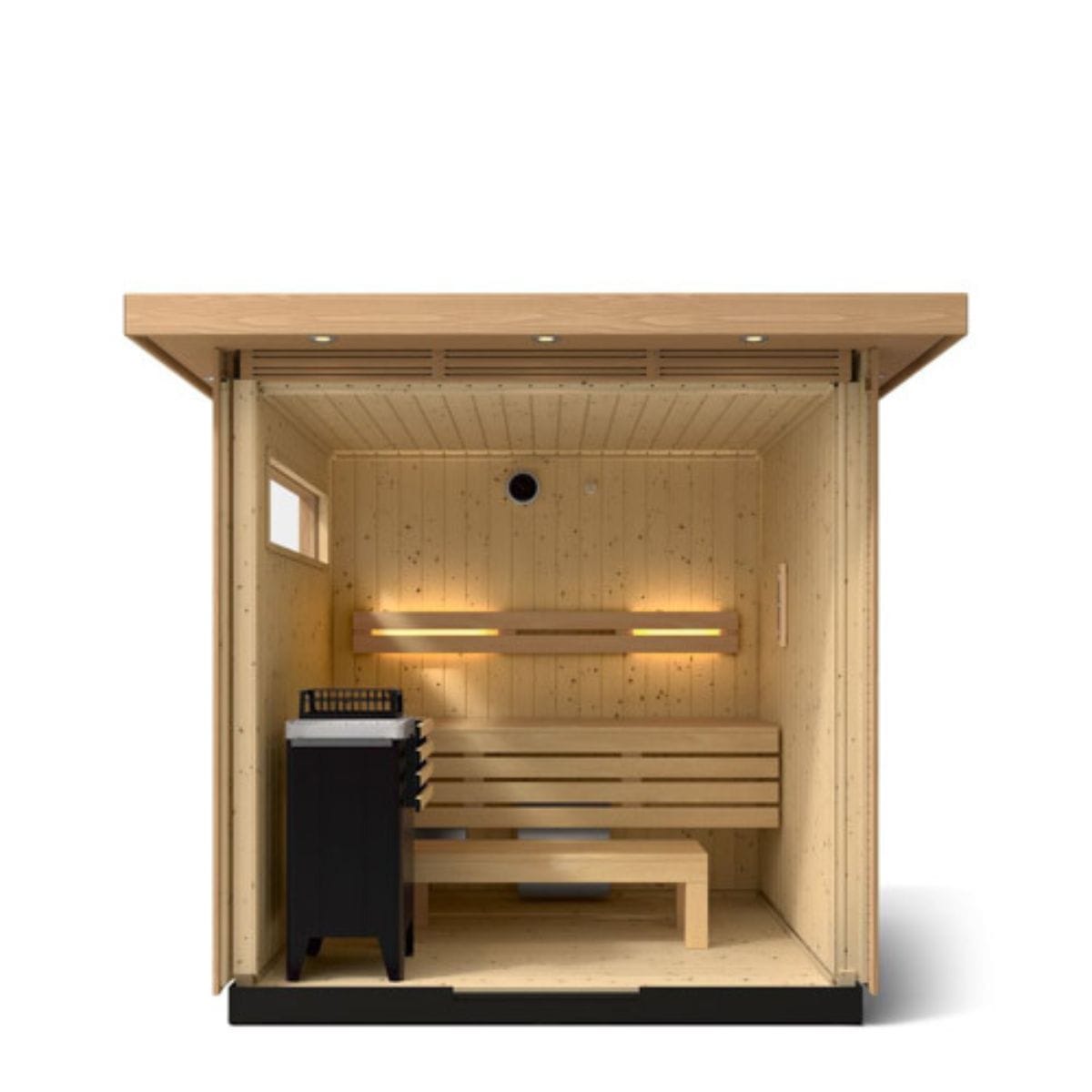 An obeche wood bench and matching backrest 