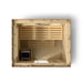 The tempered glass door and windows, along with mineral wool insulation and rubber seals, provide excellent heat retention