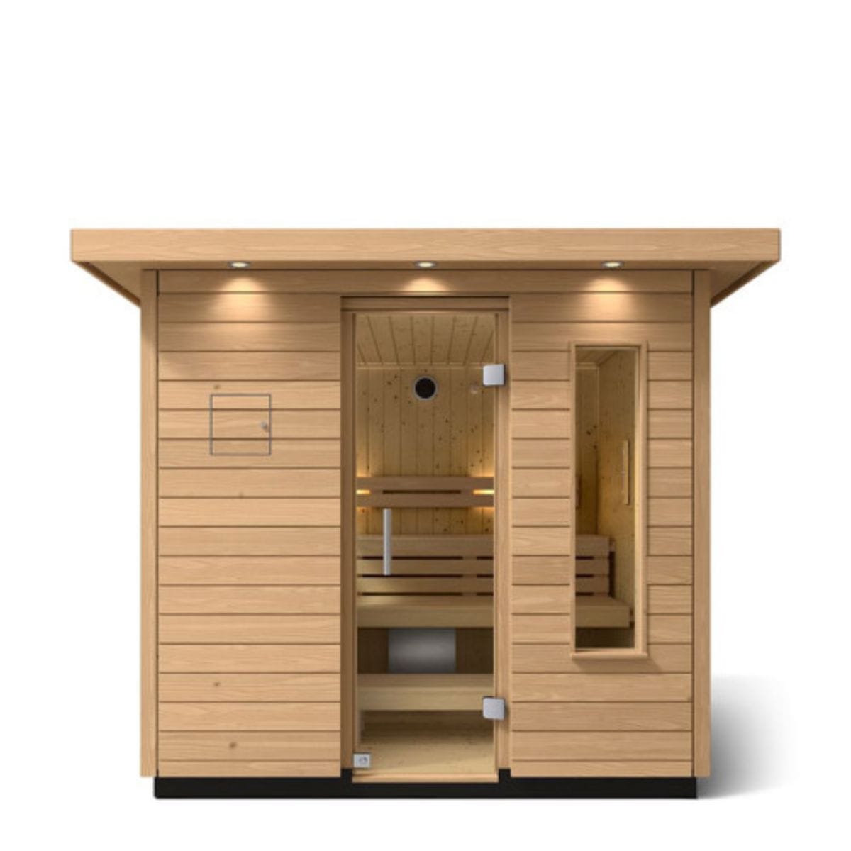 Provides easy access to sauna temperature
