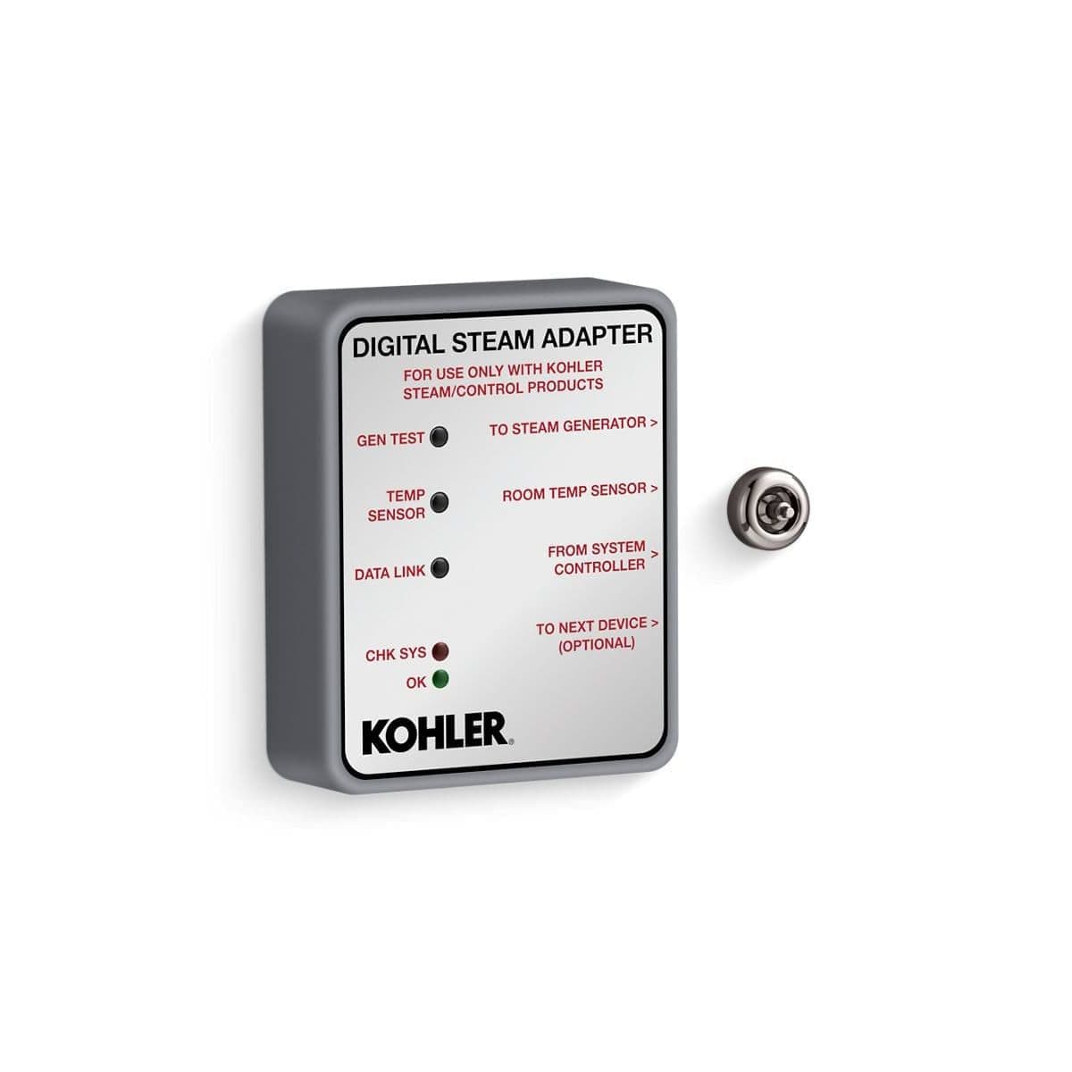 The Kohler® Digital Steam Adapter Kit delivers precise control and reliable performance for your steam shower system