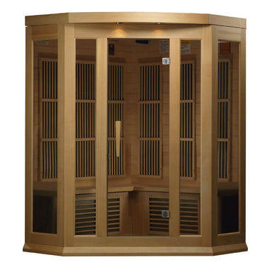 Introducing the Maxxus 3-Person Corner Low EMF FAR Infrared Sauna