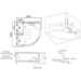 Mesa 2 Person Whirlpool Tub 60" x 60" x 28" Jetted Tub